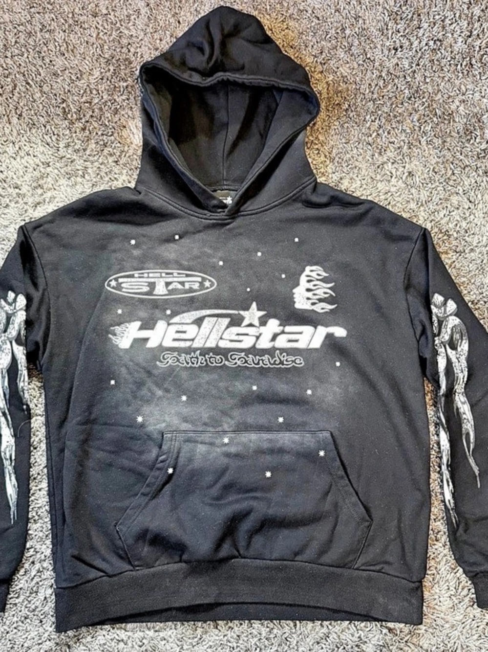 Hellstar ‘Path To Paradise’ Hoodie Black - Size Medium - Worn Twice